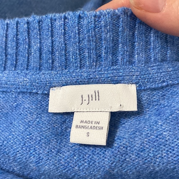 J Jill cotton blend relaxed oversized Crewneck sweater size S - Picture 11 of 13